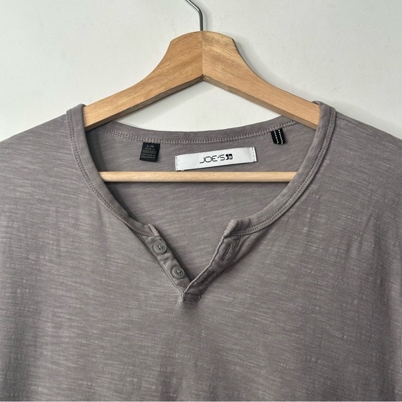 Joe’s Jeans Gray Henley Casual Pullover Long Sleeve T Shirt - Picture 4 of 8